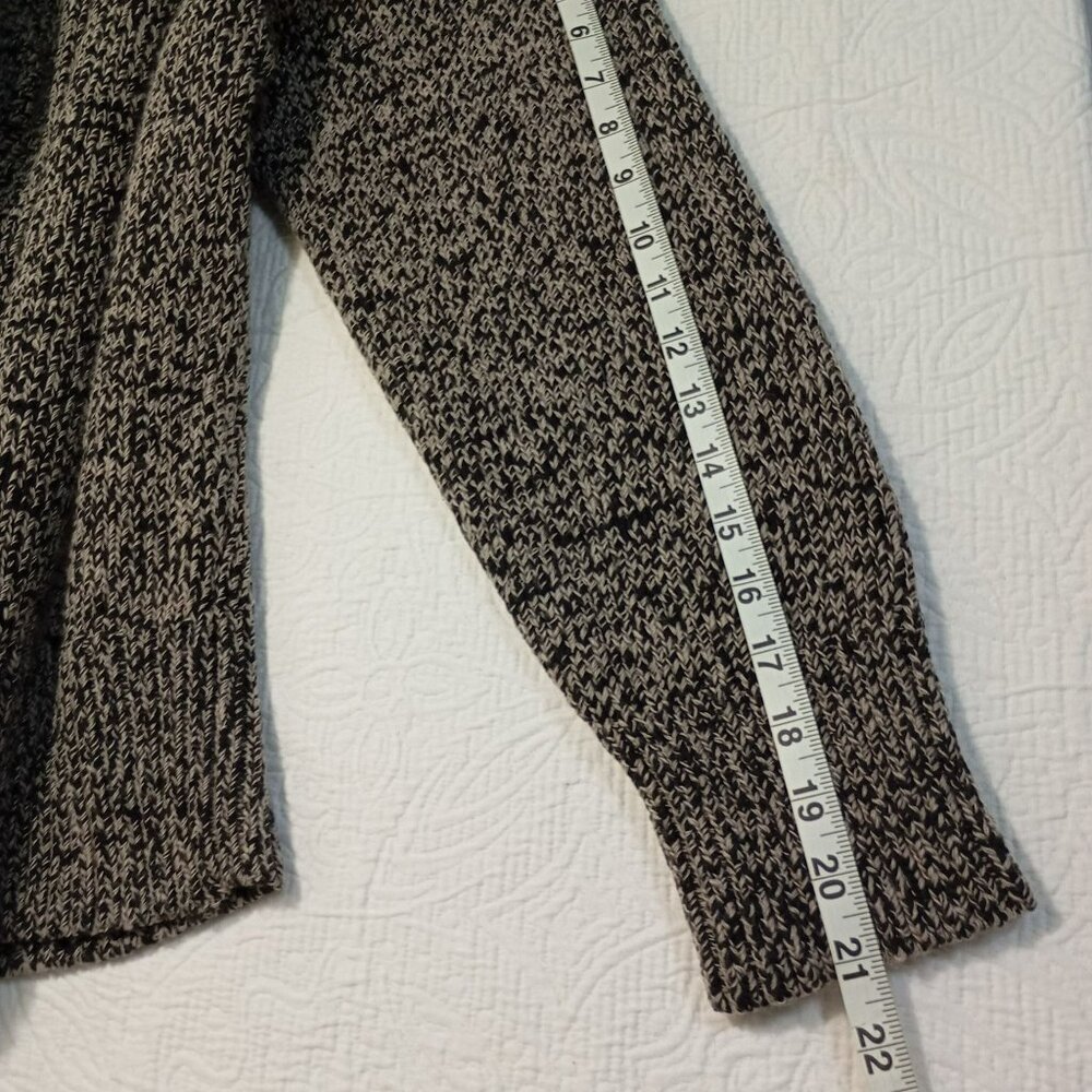 Zara Sweater Size M Womens Black & Beige Chunky Knit Cowl Neck - Picture 8 of 10
